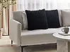 Dekokissen 2er Set RAKYA 45 x 45 cm Webpelz Schwarz Streifenmuster