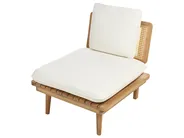 Lounge Set mit Tisch 4-Sitzer ACCADIA zertifiziertes Akazienholz Hellbeige_952775