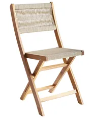 Bistro Set Folding PROSSEDI Acacia Wood Beige_956696