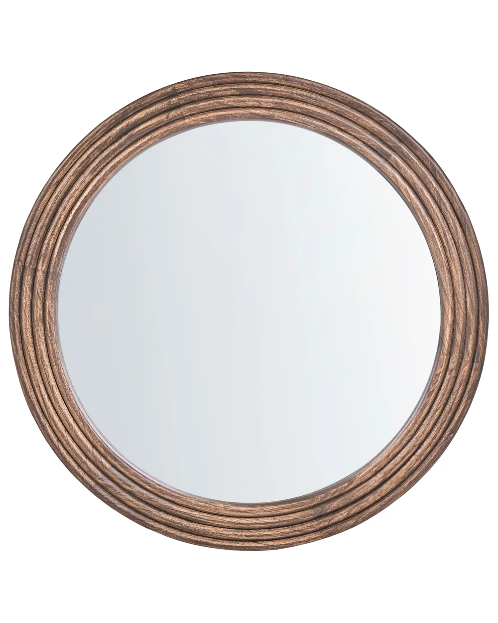 Wandspiegel BANNE 80 cm 80 cm Paulownia-Holz Braun