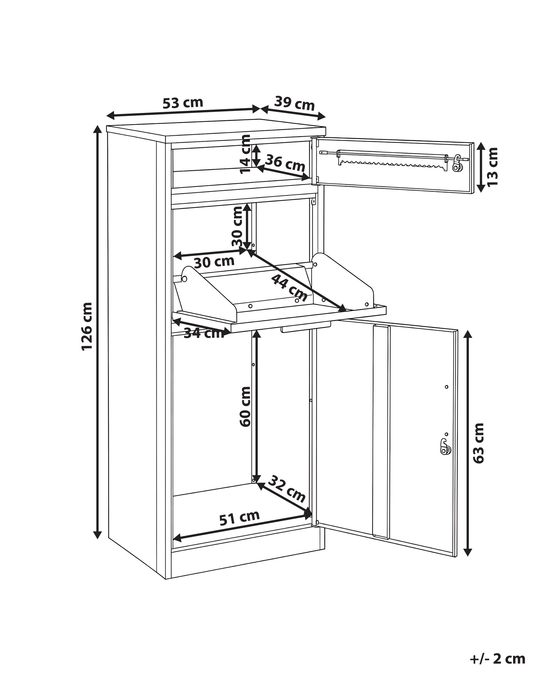 Paketbriefkasten mit Briefeinwurf CISTERNINO 53 cm 39 cm Metall Graphitgrau_1135051