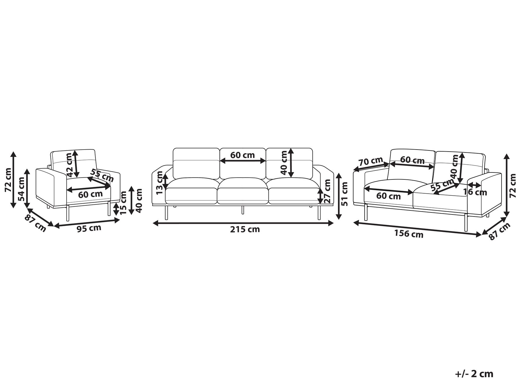 Sofa Set 6-Sitzer SOVIK Kunstleder Schwarz_1041368