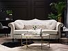 Sofa 3-Sitzer SKIEN II Samtstoff Hellbeige