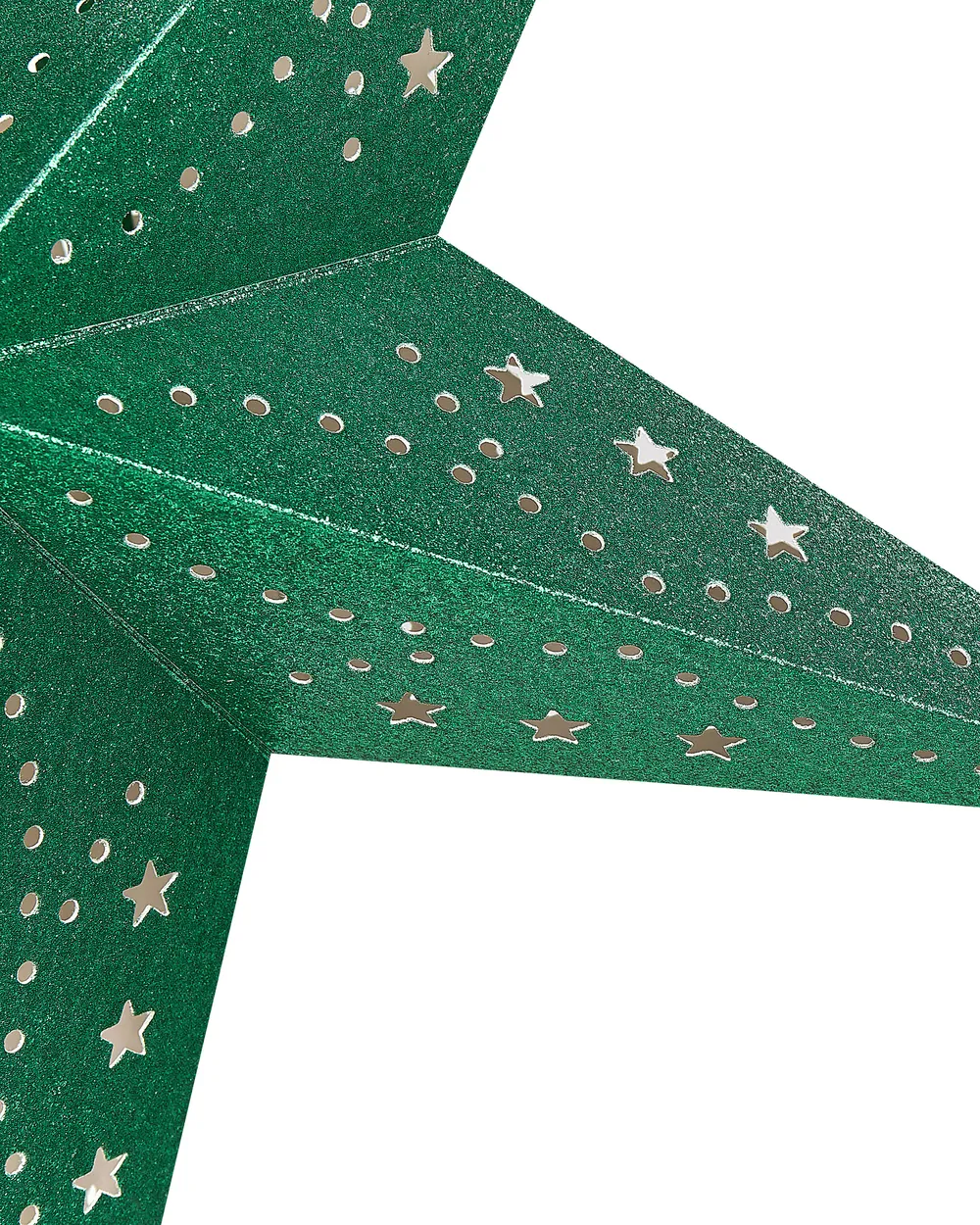 Set of 2 Hanging Decorations LED MOTTI 45 cm Star Emerald Green_835498