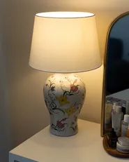 Tischlampe FEBROS Porzellan Weiß_1159095