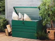 Aufbewahrungsbox CEBROSA 100 cm 62 cm Metall Dunkelgrün_717628