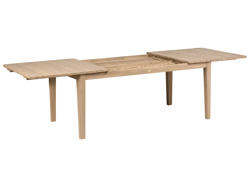 Extending Garden Dining Table TOSCANELLA 180/280 cm 100 cm Certified Acacia Wood Light Brown_1161832