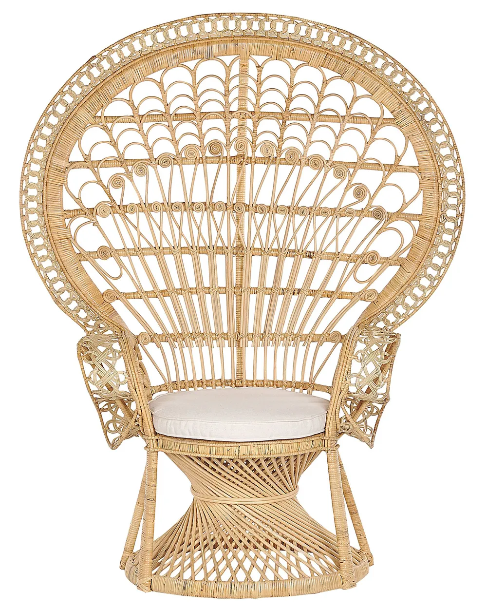Pfauenstuhl EMMANUELLE Rattan Naturfarben_793352