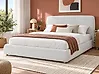 Bett mit Stauraum BLAGNAC Stoff Hellgrau 160 x 200 cm