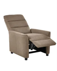 Recliner Chair SANDE with Footrest Fabric Brown_1039060