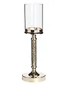 Kerzenständer ABBEVILLE 41 cm Glas Gold
