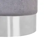 Pouf BRIGITTE Samtstoff Grau_782038