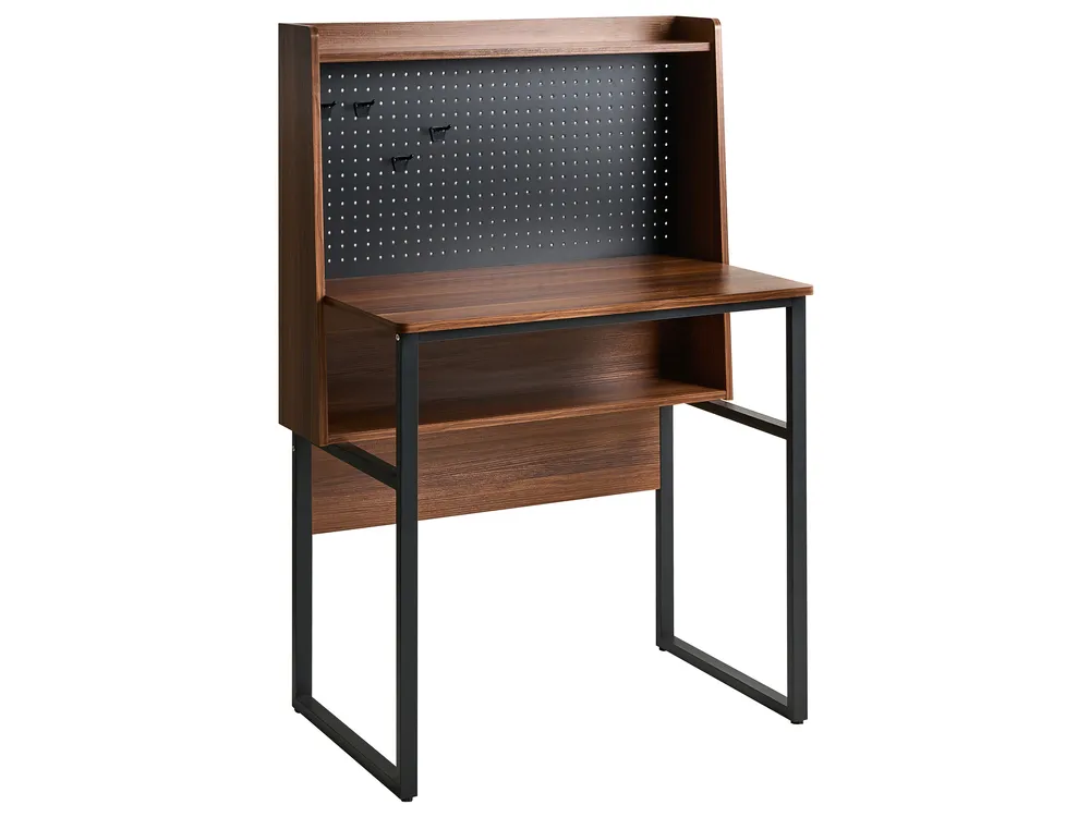 Schreibtisch mit Memoboard BUXTON 84 cm 48 cm Dunkelbraun