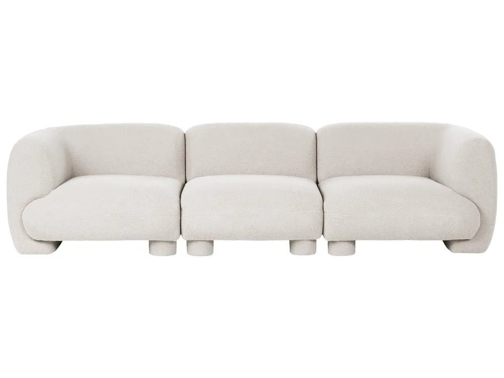 Modulsofa 3-Sitzer MJALBI Bouclé Cremeweiß_1075139