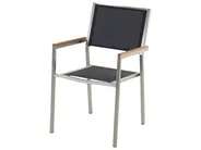 Gartenmöbel Set 4-Sitzer MALETTO/GROSSETO Metall Marmor Optik Grau / Schwarz_938104