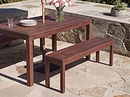 Gartentisch TUSCANIA 180 cm 100 cm Eukalyptusholz Dunkelbraun_1154996
