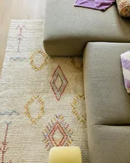 Teppich BETTIAH Beige 140 x 200 cm Baumwolle_983203
