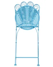 Bistro Set klappbar PAVIA Metall Blau_1046305