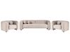 Sofa Set 5-Sitzer LEIREN Samtstoff Taupe