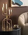 Kerzenständer PORRTELA 50 cm Metall Gold