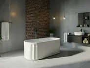 Freistehende Badewanne SERENA 170 x 80 cm Weiß_1014041