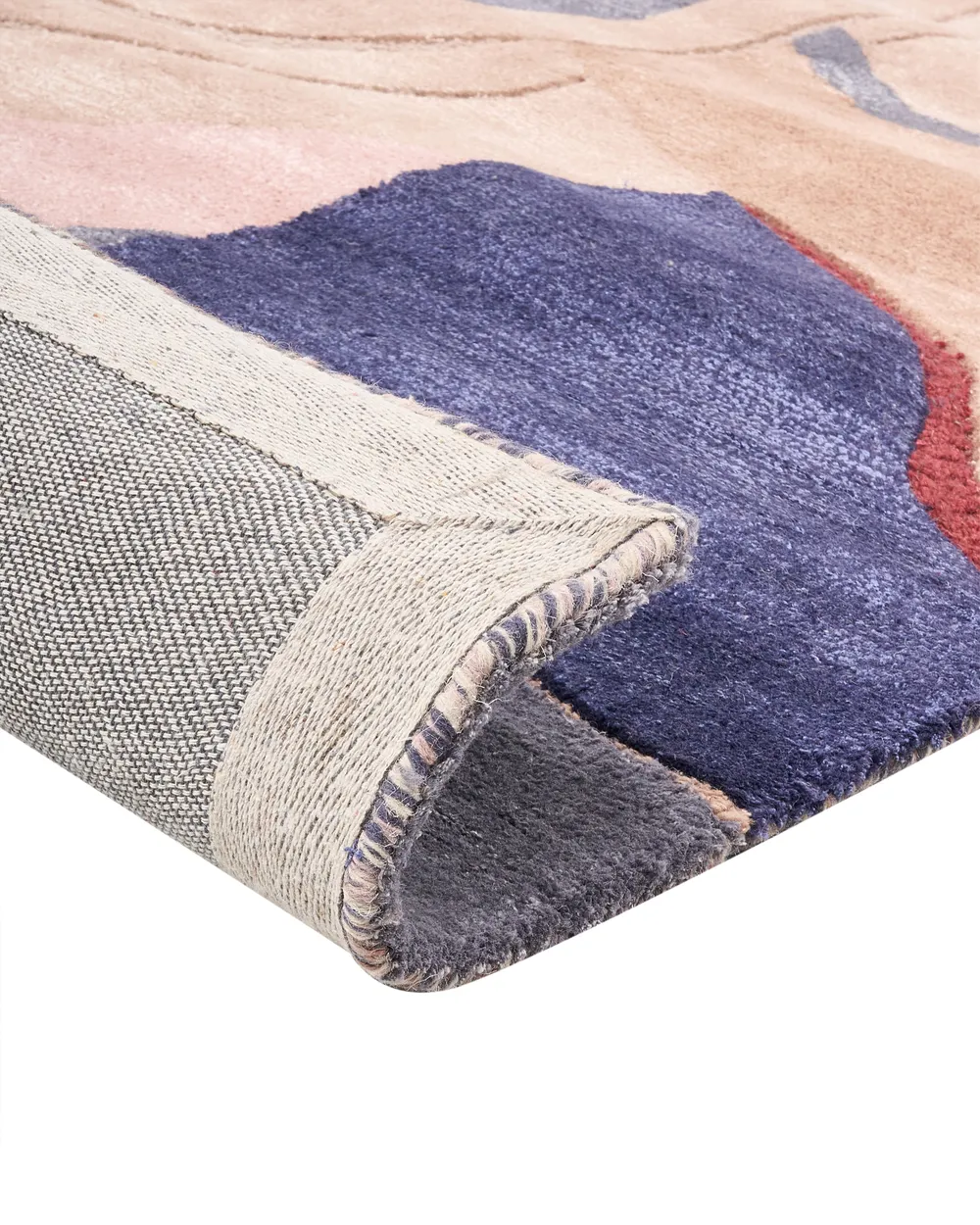 Teppich ALMORA Beige / Blau 160 x 230 cm Viskose_1036936