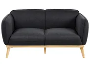 Sofa 2 Seater LJUNG Fabric Black_1076377