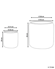 Set mit 2 Blumentöpfen BRODIEA 26/45 cm Polyrattan Schwarz_897182