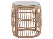 Lounge Set mit Tisch 4-Sitzer RAVELLO Polyrattan Naturfarben_777351
