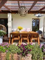 Gartentisch LIVORNO 210 cm 90 cm Akazienholz Braun_831830