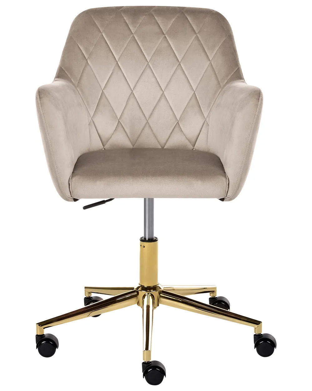 Schreibtischstuhl LELORIA Samtstoff Taupe_1062847