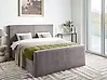 Boxspringbett mit Stauraum ARISTOCRAT Stoff Taupe 160 x 200 cm