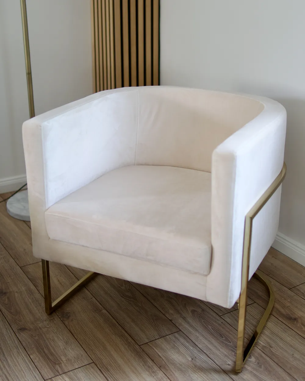 Sessel SIRKKA Samtstoff Hellbeige_1036558