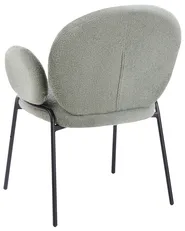 Set of 2 Dining Chairs ELY Boucle Light Green_930193