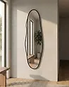 Wandspiegel SALINS 47 cm x 160 cm Metaal Zwart