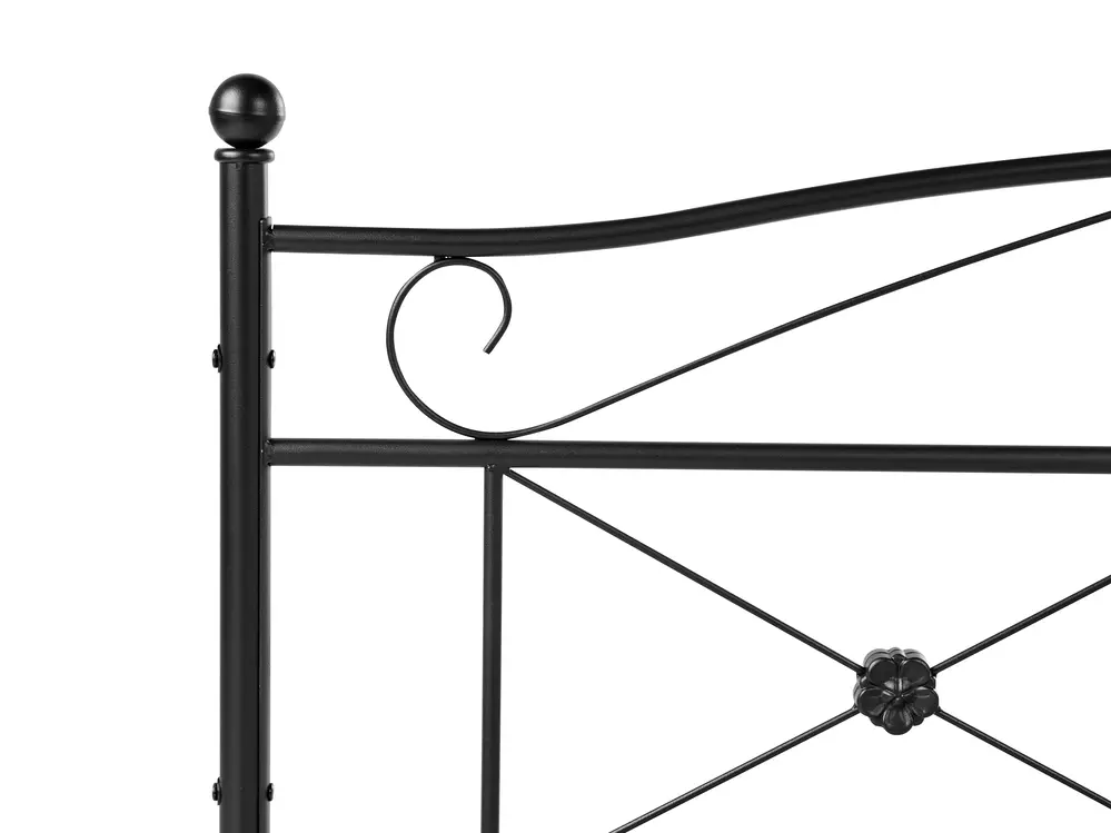 Bett mit Lattenrost Metall RODEZ 180 x 200 cm Schwarz_740646