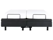 Verstellbares Bett ohne Kopfteil Stoff DUKE 160 x 200 cm Dunkelgrau_951866