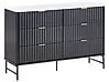 6 Drawer Chest GLASTONBURY Marble/ Black