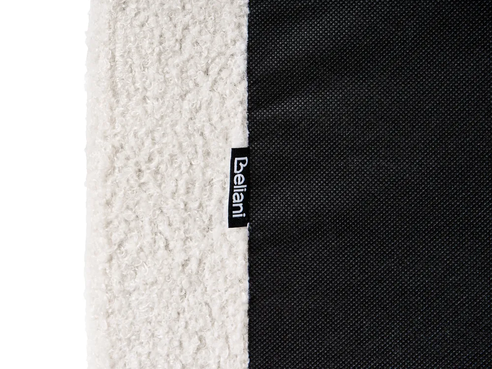 Bett mit Stauraum BRENON Bouclé Cremeweiß 140 x 200 cm_1055949