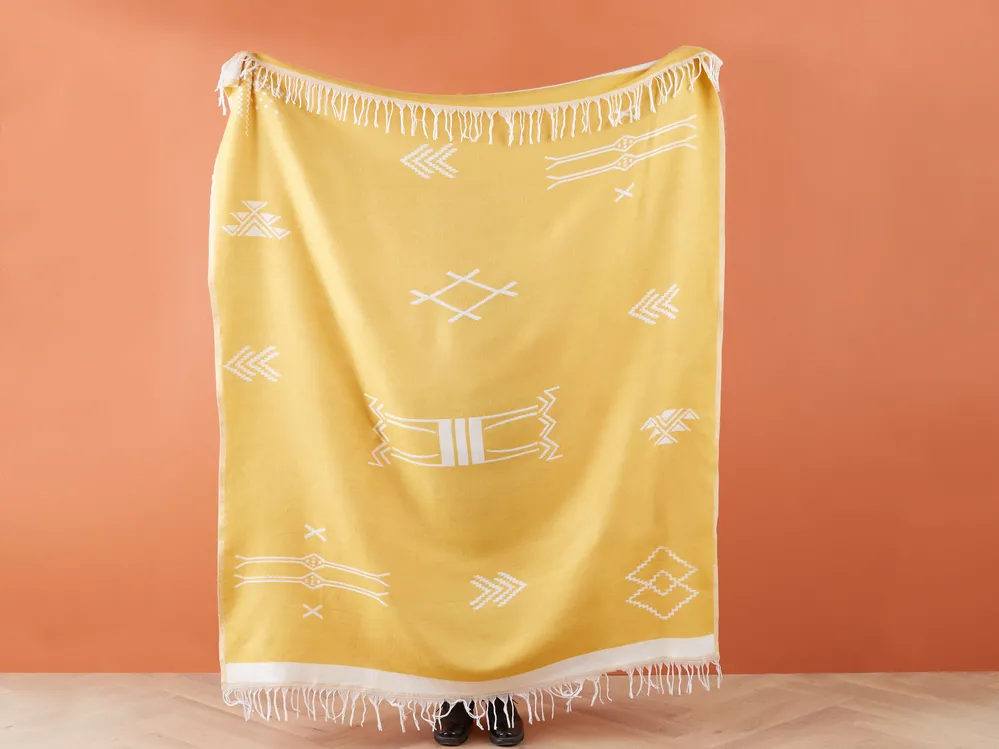 Kuscheldecke JALKINI 130 x 170 cm Gelb_868826