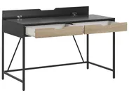 Schreibtisch JENA 120 cm 60 cm mit Schubladen Schwarz_790274