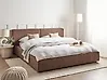 Bett mit Lattenrost Bouclé LINARDS 160 x 200 cm Braun