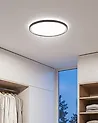 LED Deckenlampe VELORA mit Fernbedienung mit Dimmer Schwarz