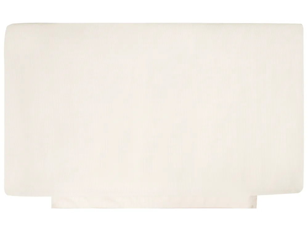 Lounge Set mit Tisch und Ottomane 3-Sitzer BRACCIANO zertifiziertes Akazienholz Hellbeige rechtsseitig_955450