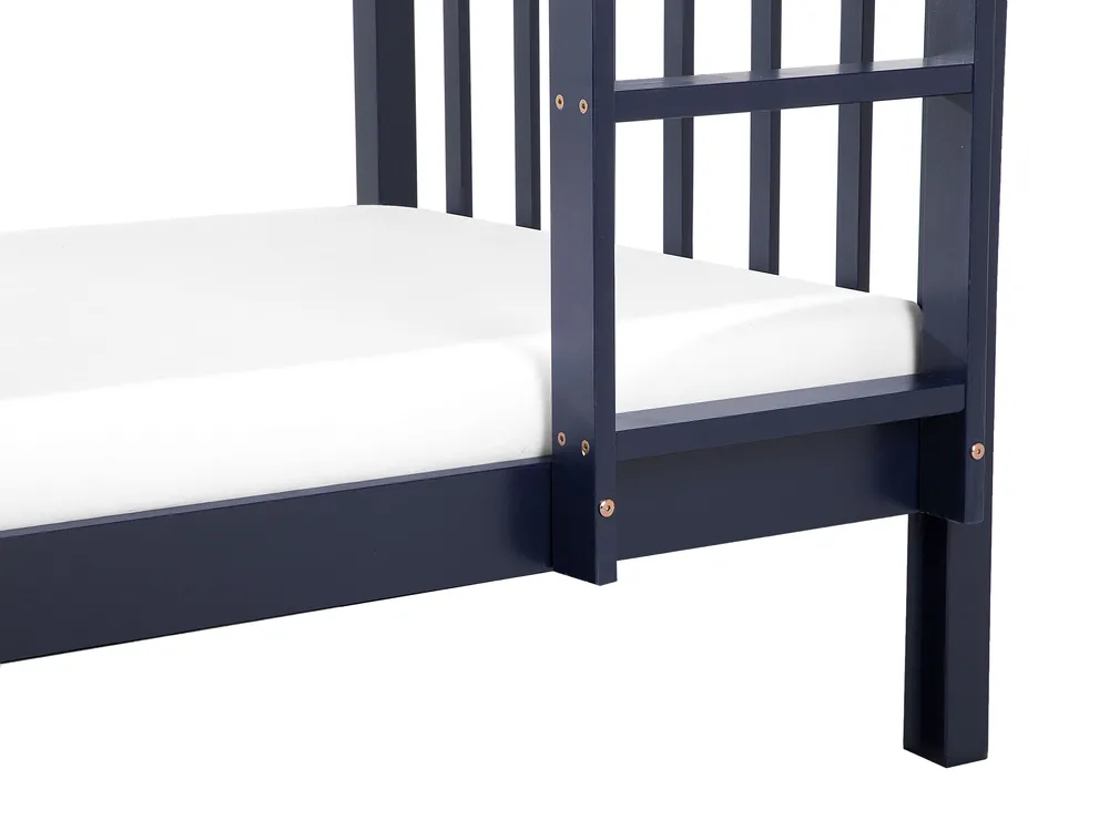 Hochbett Kiefernholz REVIN 90 x 200 cm Marineblau_711263