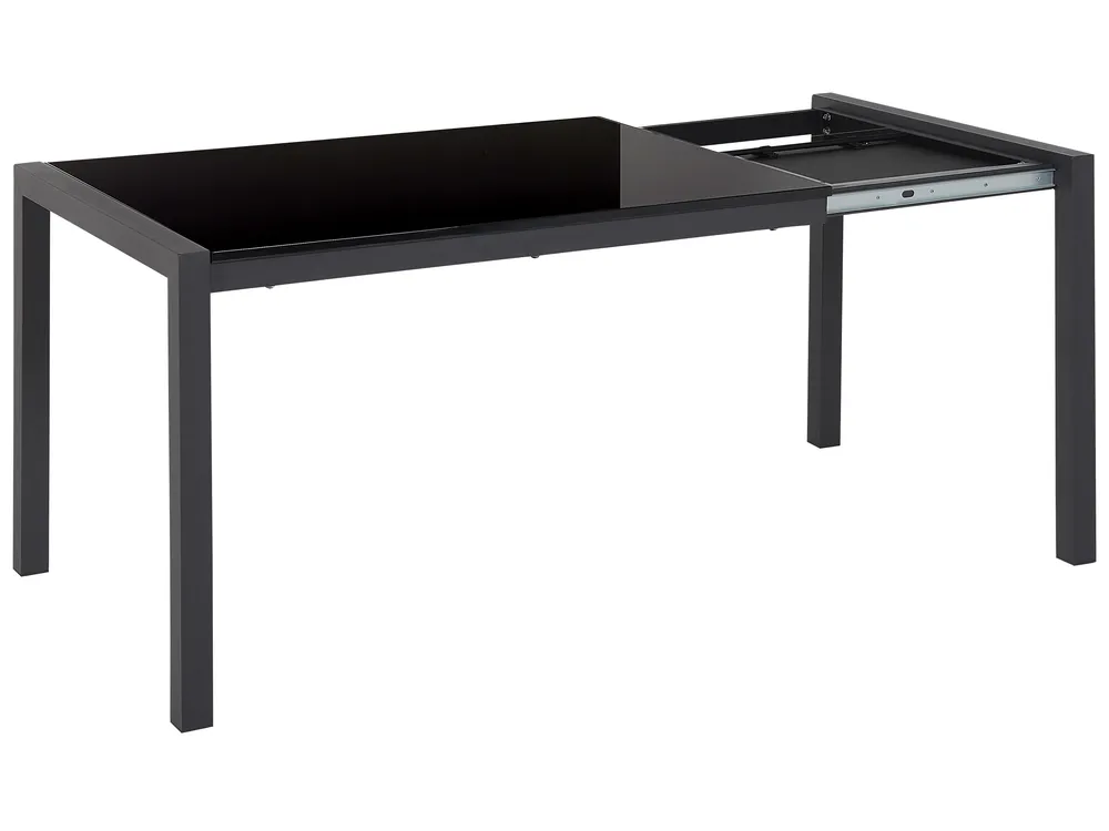 Ausziehbarer Esstisch GRANADA Schwarz 120/160 cm 80 cm_820885