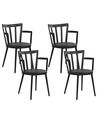 Esszimmerstuhl 4er Set MORILL Schwarz
