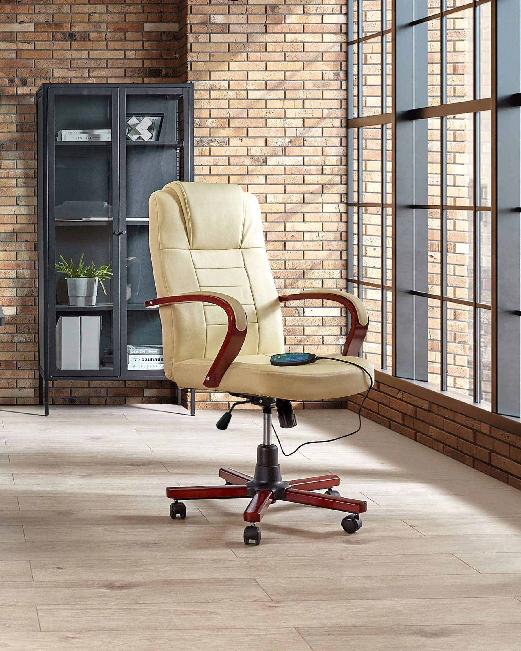 Massage Chair DIAMOND with Heating Leather Beige_706951