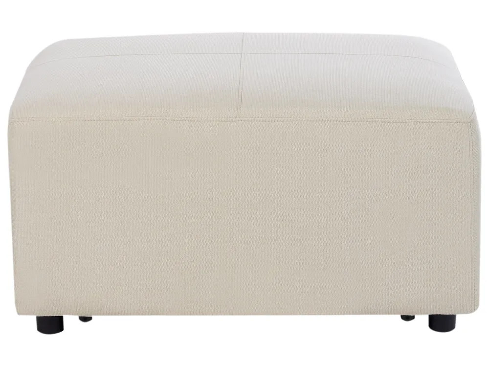 Ecksofa 4-Sitzer KOHLO mit Ottomane Stoff Hellbeige rechtsseitig_945046