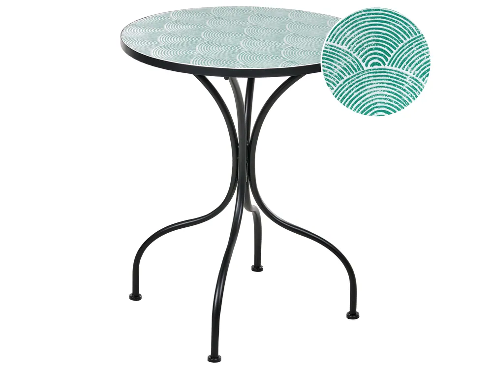 Outdoor Bistrotisch ANAPO 60 cm 60 cm Metall Schwarz